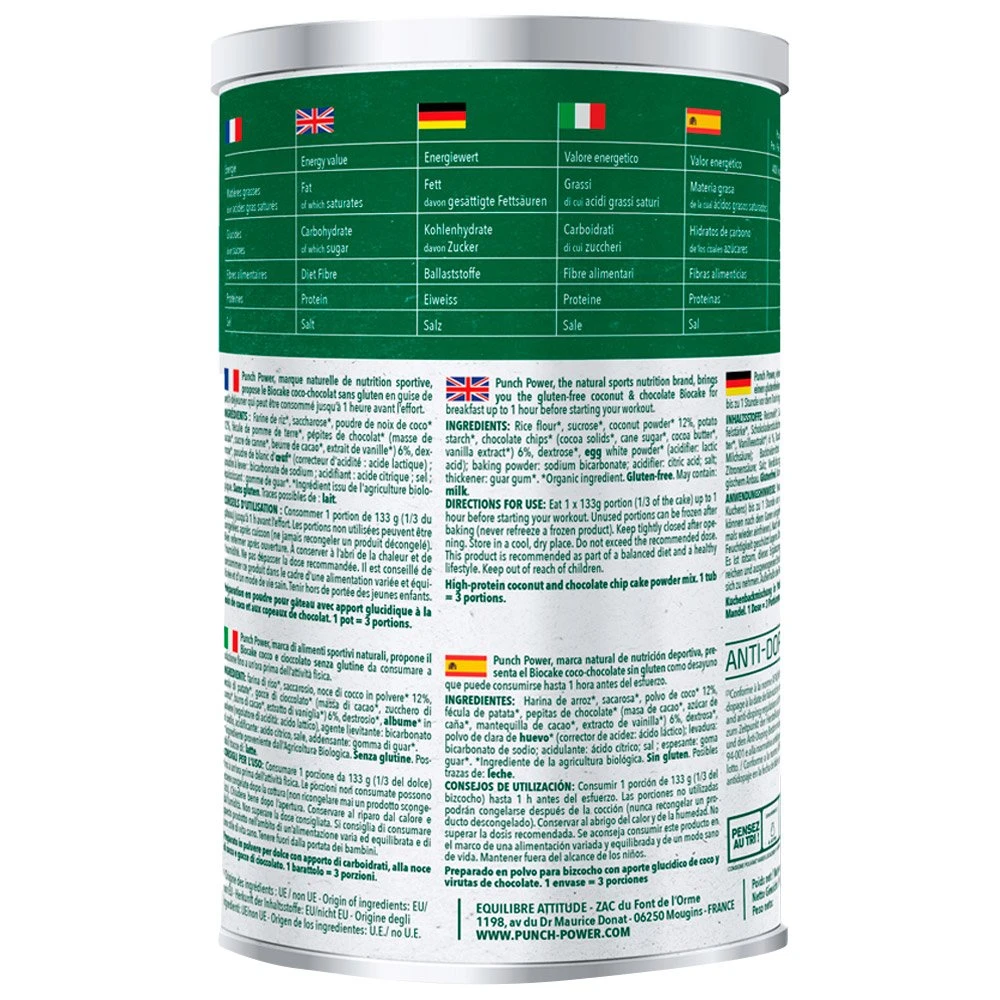 Gateau Punch Power Biocake Chocolate 400 G 4 Gateau Punch Power Biocake Chocolate 400 G – Image 2