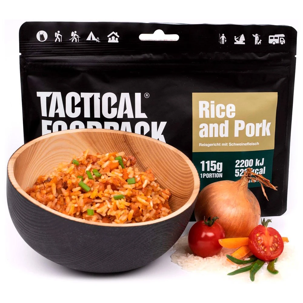 Repas Lyophilisé Tactical Foodpack Riz Et Porc 115g 4 Repas Lyophilisé Tactical Foodpack Riz Et Porc 115g – Image 2