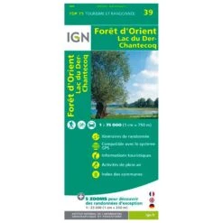 Carte IGN Foret D'orient Lac Du Der-Chantecoq