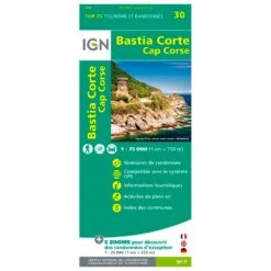 Carte IGN Bastia Corte Cap Corse