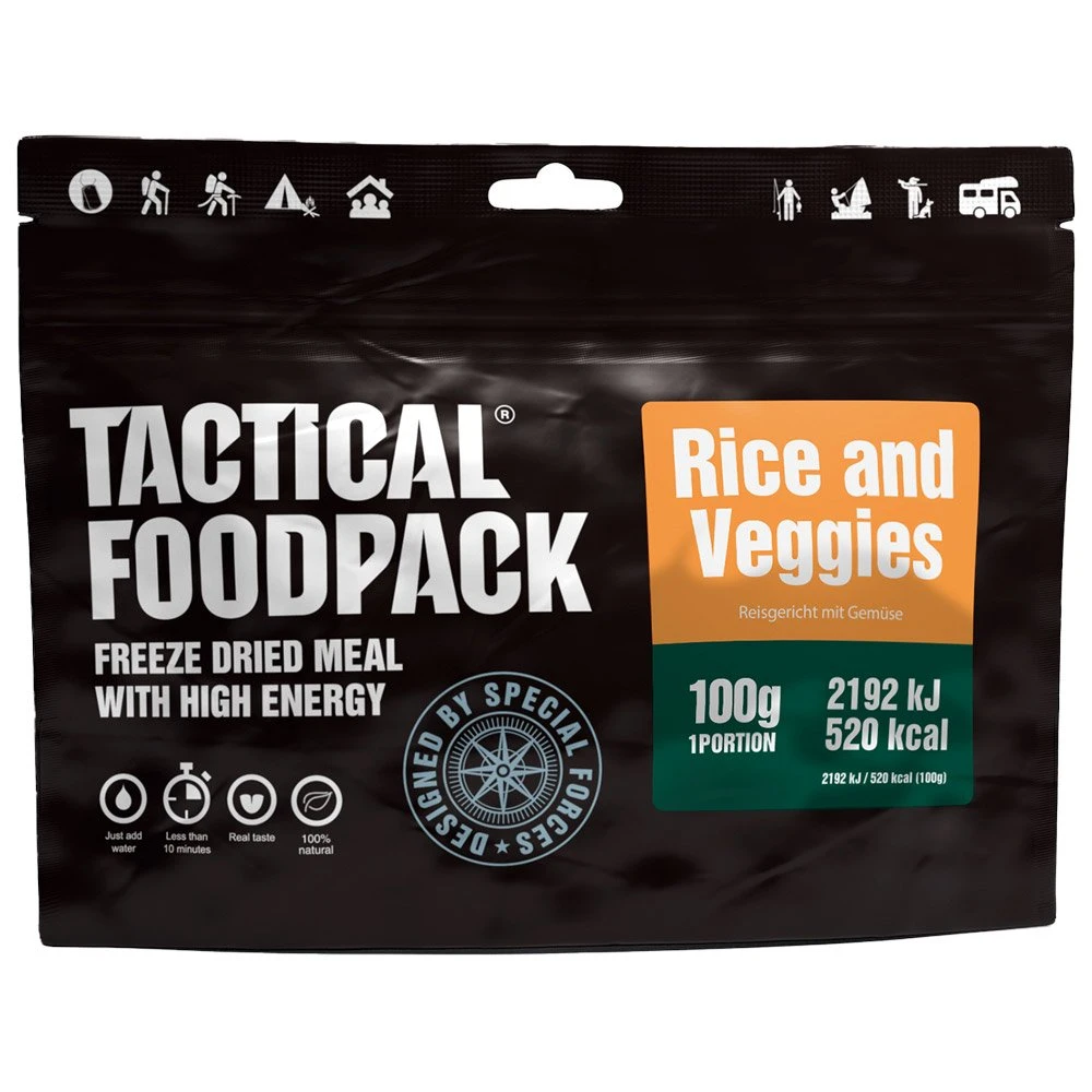 Repas Lyophilisé Tactical Foodpack Riz Et Légumes 100g 3 Repas Lyophilisé Tactical Foodpack Riz Et Légumes 100g