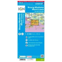 Carte IGN 2250ETR Bourg-Madame, Mont-Louis, Col De La Perche - Résistante -Magasin De Matériel De Camping En Plein Air 545d872e1521813b2f5dfd3a770abf961c4a20ab H230IGNBIV355937 0IGN0210951 2