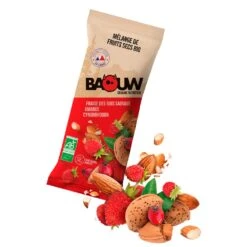 Barre Energétique Baouw Mélange Fruits Secs Bio Fraises Des Bois - Amande - Cynorrhodon