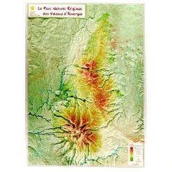 Carte 3D Geo Relief Les Volcans D'Auvergne