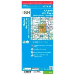 Carte IGN 2531ETR Chaine Des Puys, PNR Des Volcans D'Auvergne - Résistante -Magasin De Matériel De Camping En Plein Air 6f82fcac3312024b35cb957f56b985977c2ca11f H230IGNBIV348364 0IGN0211230 2