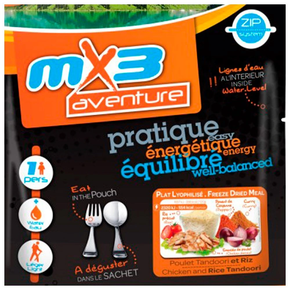 Repas Lyophilisé MX3 Poulet Tandoori Et Riz 4 Repas Lyophilisé MX3 Poulet Tandoori Et Riz – Image 2