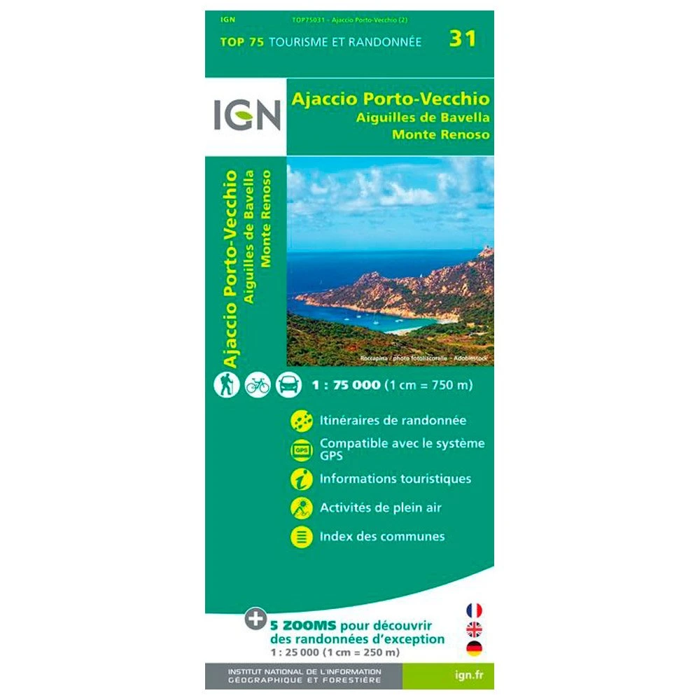 Carte IGN Ajaccio Porto-Vecchio Aiguilles De Bavella Monte Renoso 3 Carte IGN Ajaccio Porto-Vecchio Aiguilles De Bavella Monte Renoso