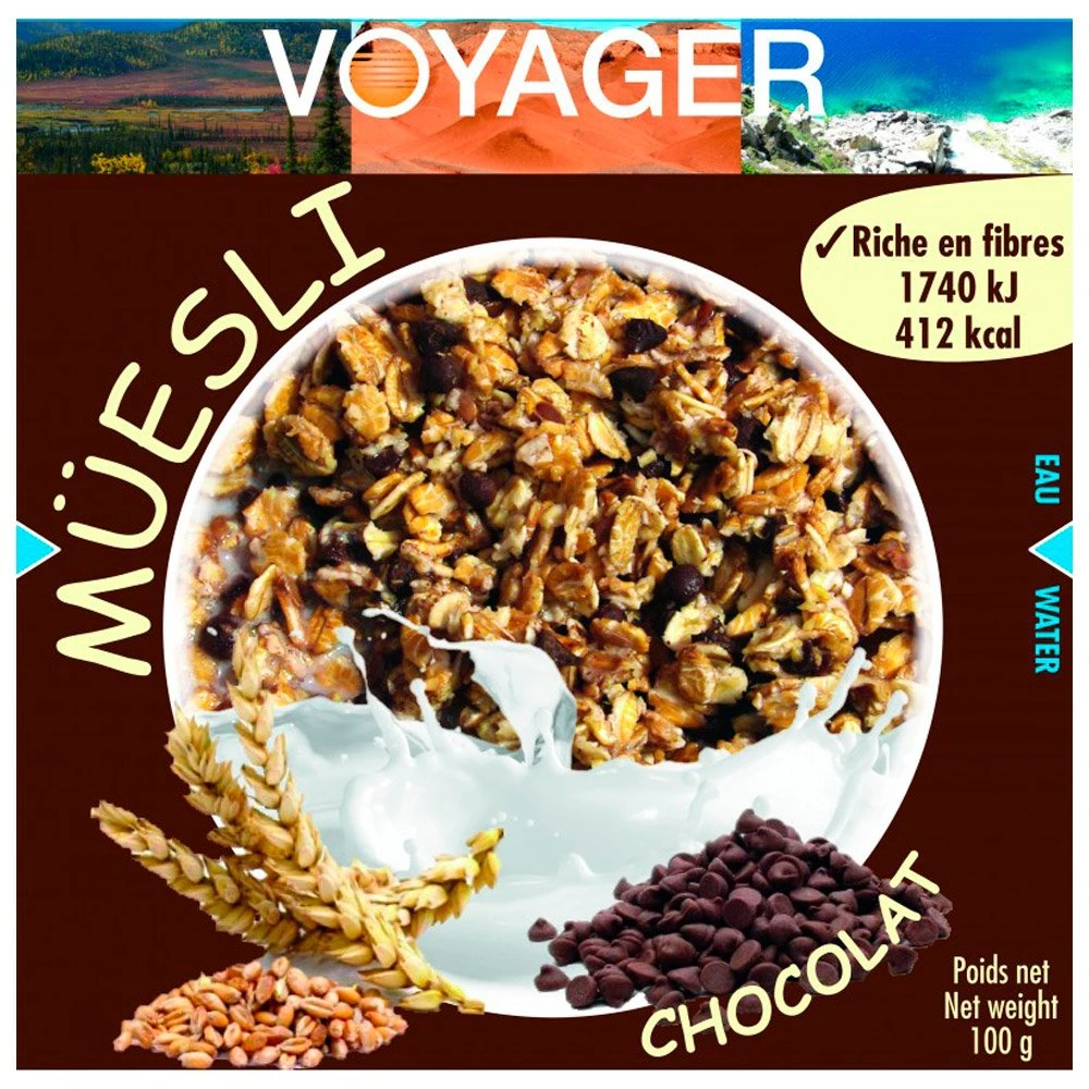 Repas Lyophilisé Voyager Muesli Au Chocolat 3 Repas Lyophilisé Voyager Muesli Au Chocolat
