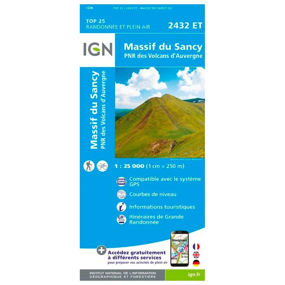 Carte IGN 2432ET Massif Du Sancy, PNR Des Volcans D'Auvergne 3 Carte IGN 2432ET Massif Du Sancy, PNR Des Volcans D'Auvergne