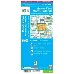 Carte IGN 4251OTR Monte D'Oro, Monte Rotondo, Parc Naturel Régional De Corse - Résistante -Magasin De Matériel De Camping En Plein Air 7a646981d00cd27a7d344c94492d1df494c883b3 H230IGNBIV356267 0IGN0211126 2