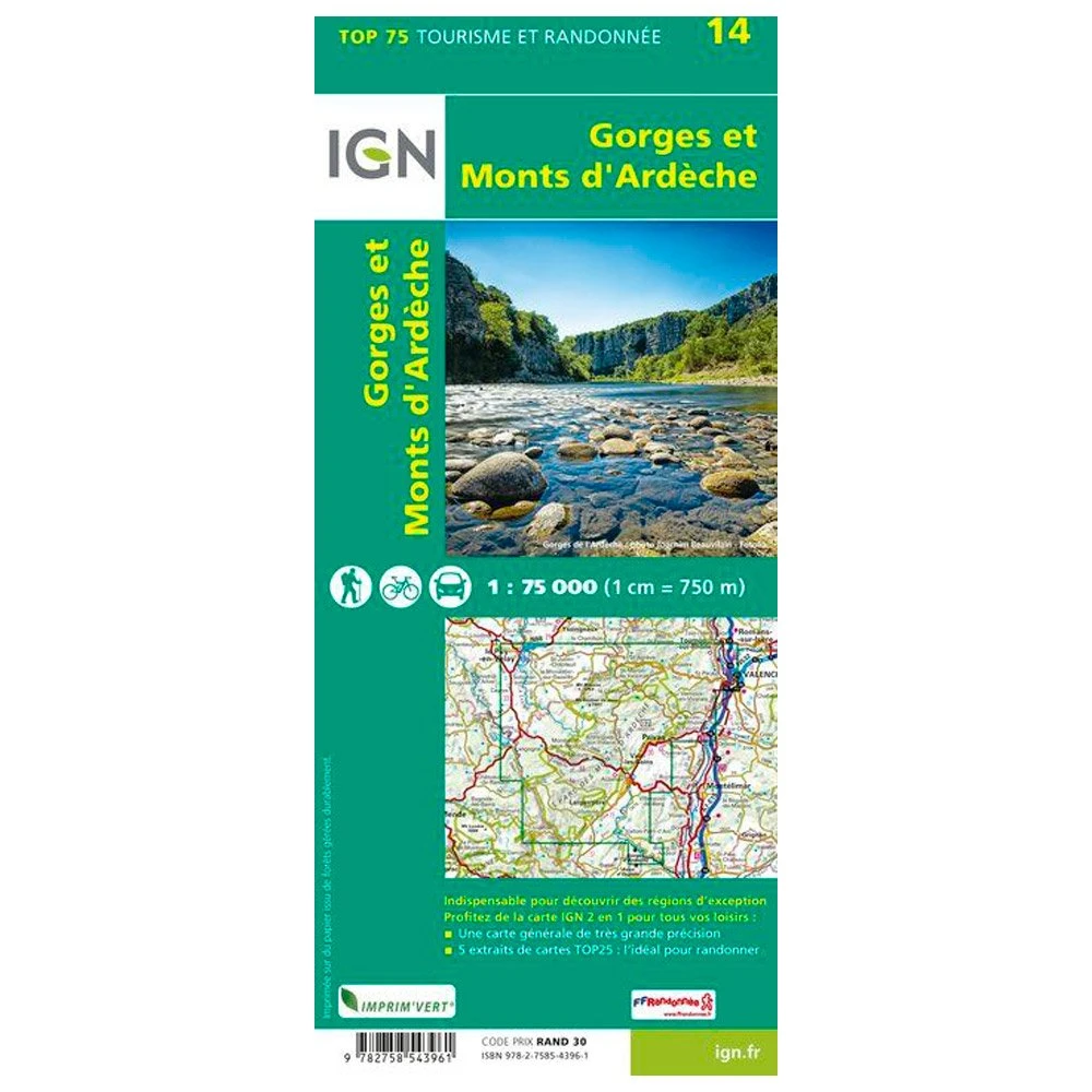 Carte IGN Gorges Et Monts D'Ardeche 4 Carte IGN Gorges Et Monts D'Ardeche – Image 2