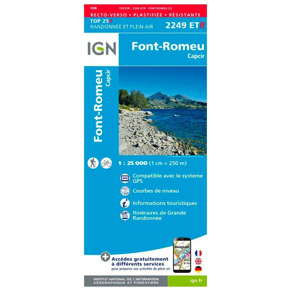 Carte IGN 2249ETR Font Romeu, Capcir - Résistante 3 Carte IGN 2249ETR Font Romeu, Capcir - Résistante