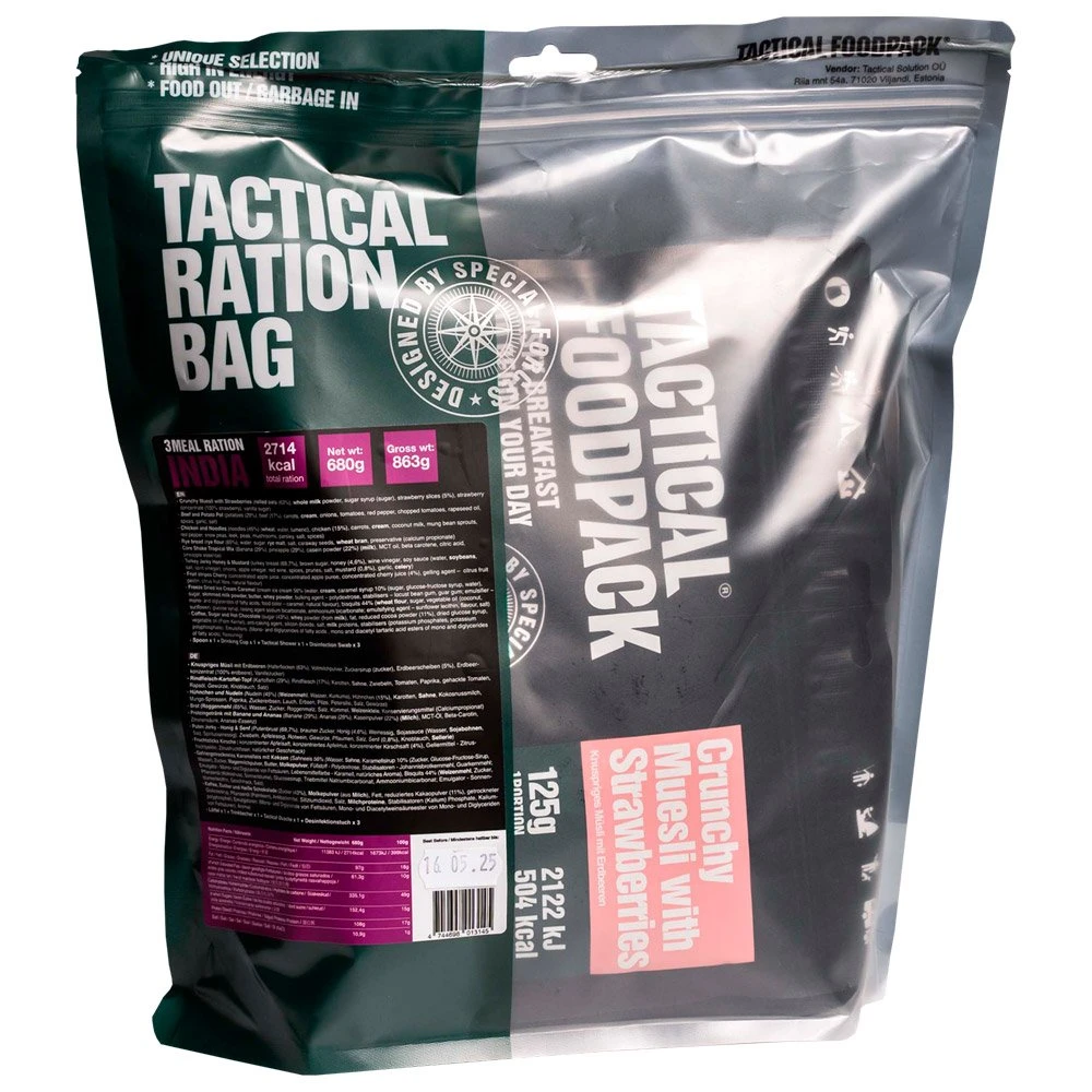 Repas Lyophilisé Tactical Foodpack Ration De 3 Repas India 3 Repas Lyophilisé Tactical Foodpack Ration De 3 Repas India