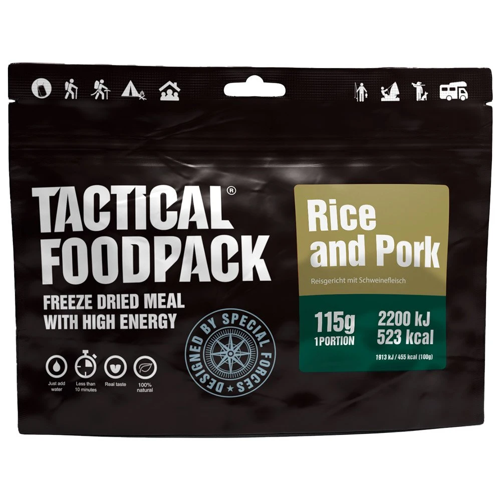 Repas Lyophilisé Tactical Foodpack Riz Et Porc 115g 3 Repas Lyophilisé Tactical Foodpack Riz Et Porc 115g