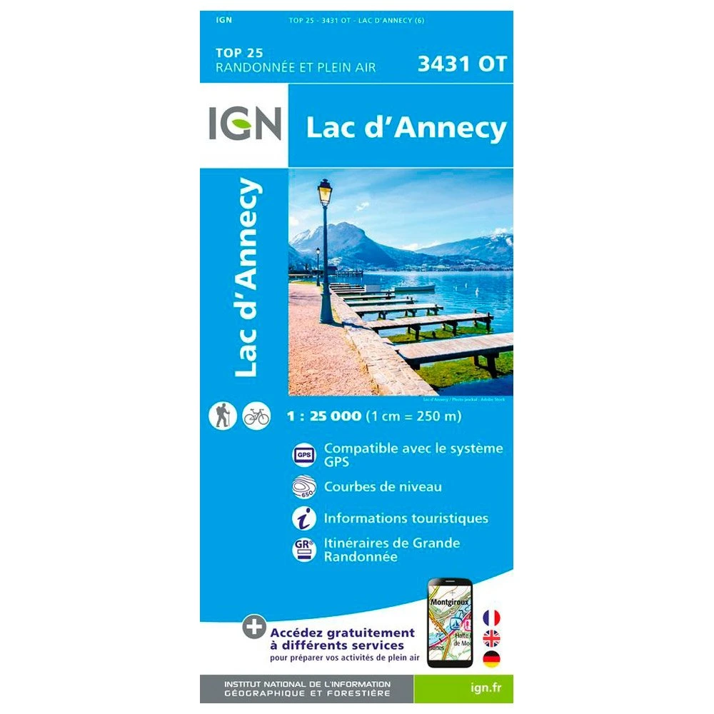 Carte IGN 3431OT Lac D'Annecy 3 Carte IGN 3431OT Lac D'Annecy