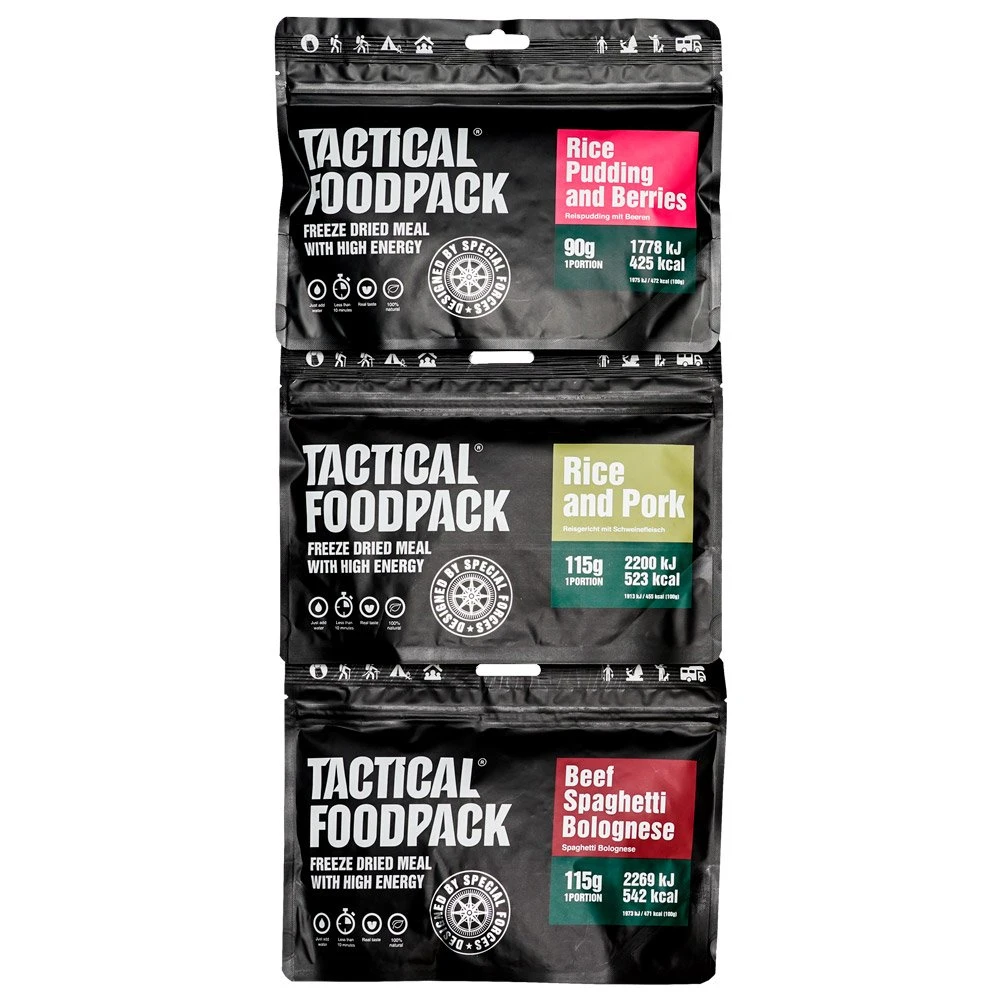 Repas Lyophilisé Tactical Foodpack Ration De 3 Repas HOTEL 747g 5 Repas Lyophilisé Tactical Foodpack Ration De 3 Repas HOTEL 747g – Image 3