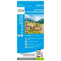Carte IGN 3430ET La Clusaz, Le Grand-Bornand