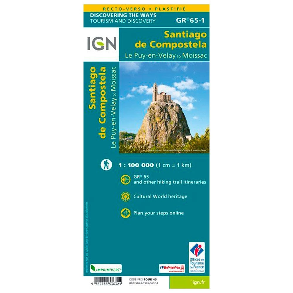 Carte IGN St Jacques De Compostelle Du Puy-en-Velay à Moissac 4 Carte IGN St Jacques De Compostelle Du Puy-en-Velay à Moissac – Image 2