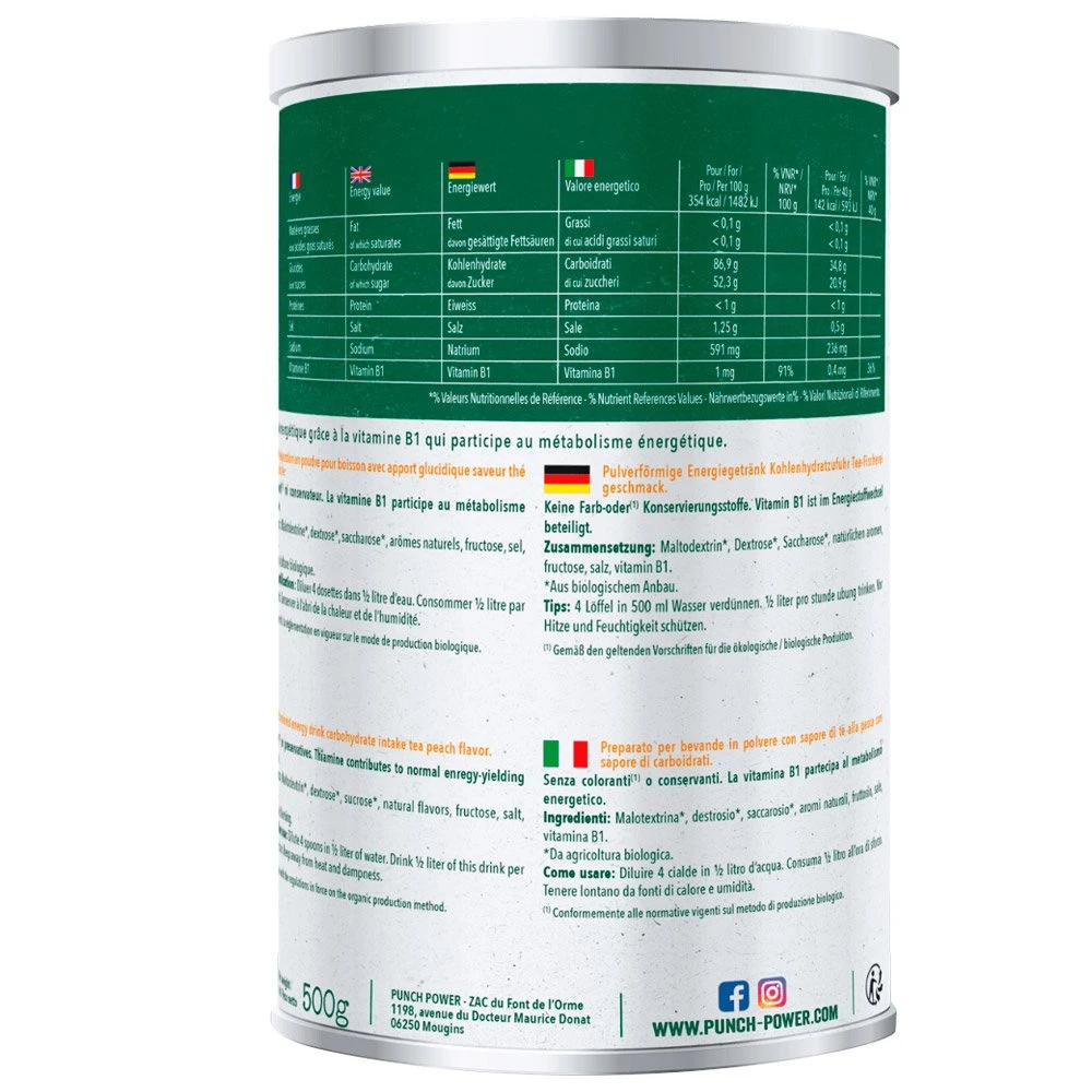 Boisson Punch Power Biodrink 500 G Thé Pêche 4 Boisson Punch Power Biodrink 500 G Thé Pêche – Image 2