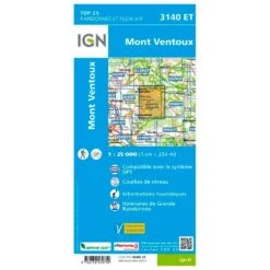 Carte IGN 3140ET Mont Ventoux -Magasin De Matériel De Camping En Plein Air d8f53eccce25d34e829e5c39f2d21fe44aba02e2 H230IGNBIV354895 0IGN0210872 2