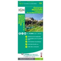 Carte IGN Gavarnie Neouvielle Luchonnais Pic Du Midi De Bigorre